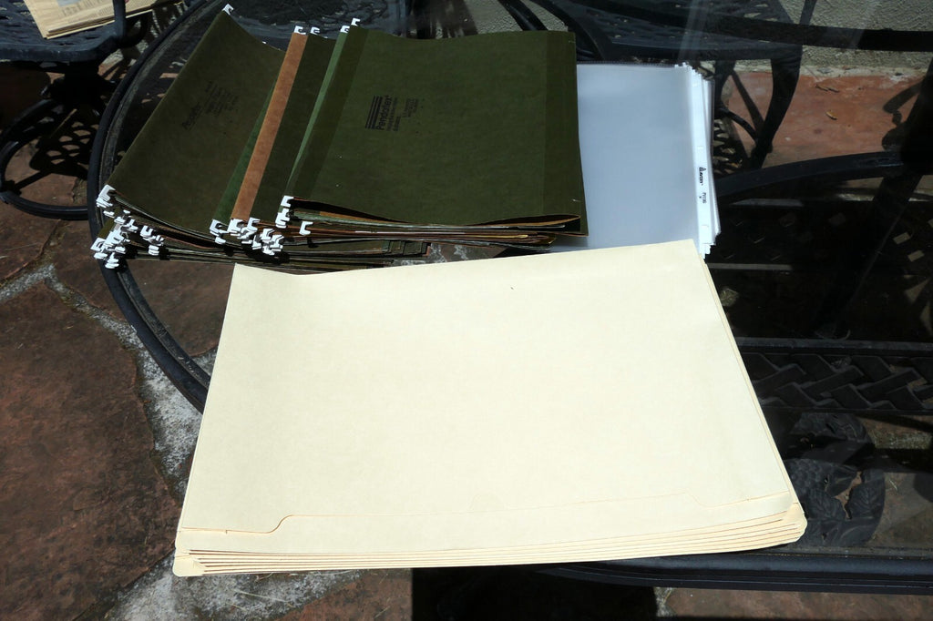 Pentaflex Hanging File Folders Letter Size Lot of 36 & Clear binding envelopes