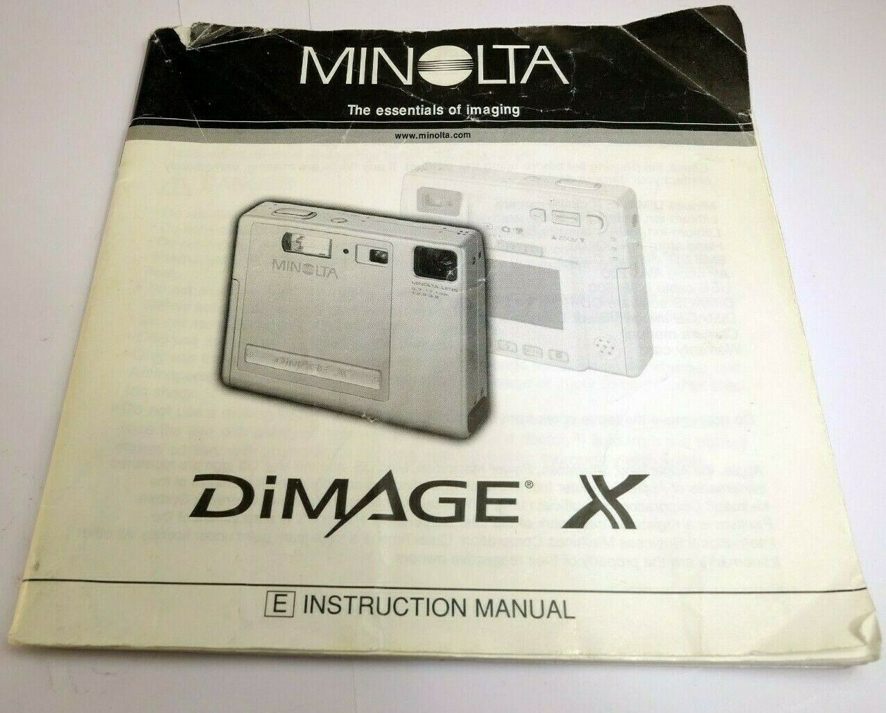 Minolta DiMage X camera guide Instructions user's manual English EN