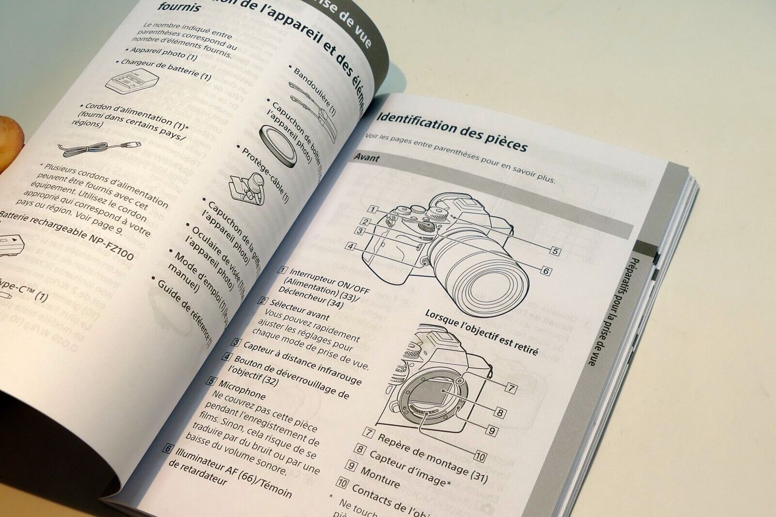 Sony Alpha α7R IV Camera ILCE7RM4 guide manual operating French Mode d'emploi