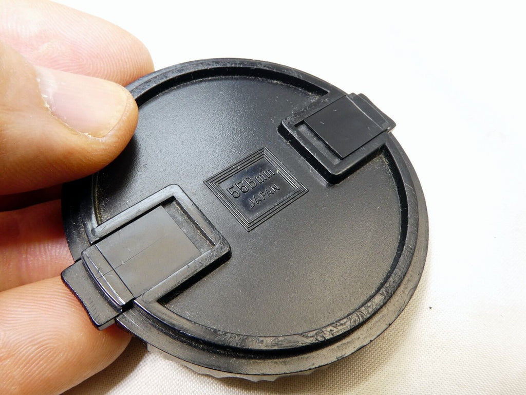 55mm Lens Front Cap Black Plastic  Black made in Japan