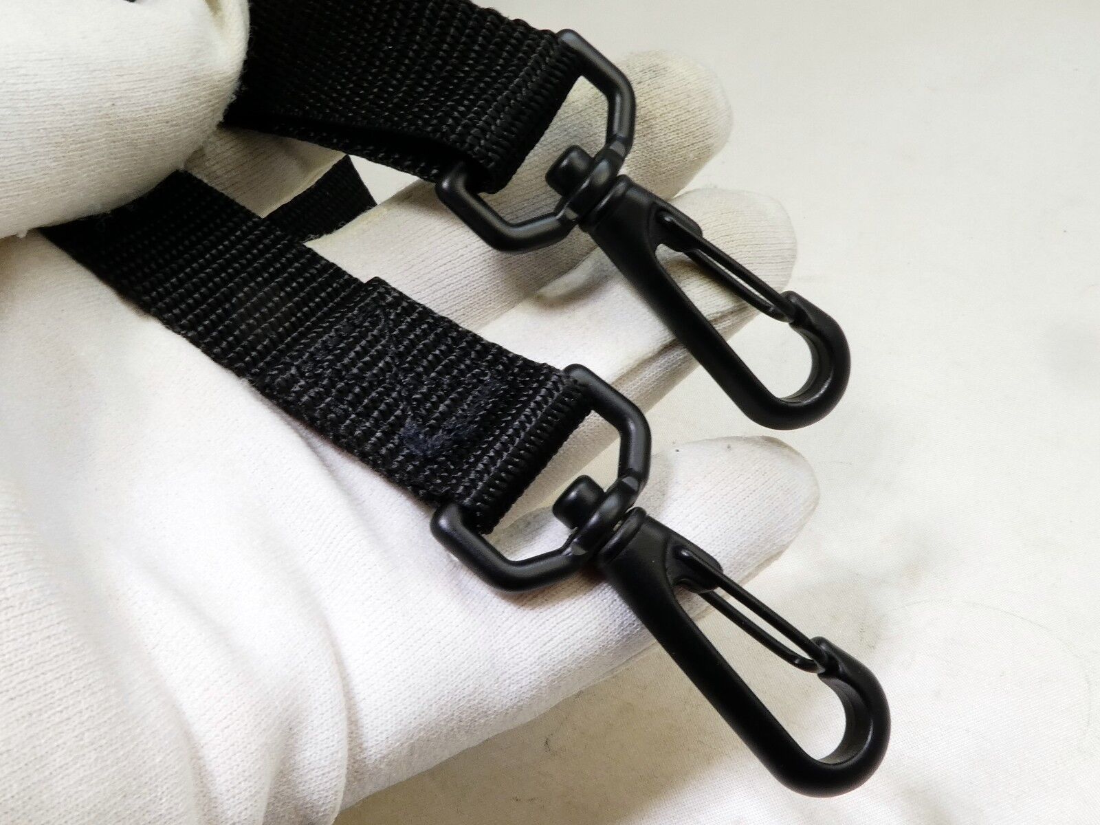 Black Neck Shoulder Strap for camera case Nylon Sturdy with Metal Clips