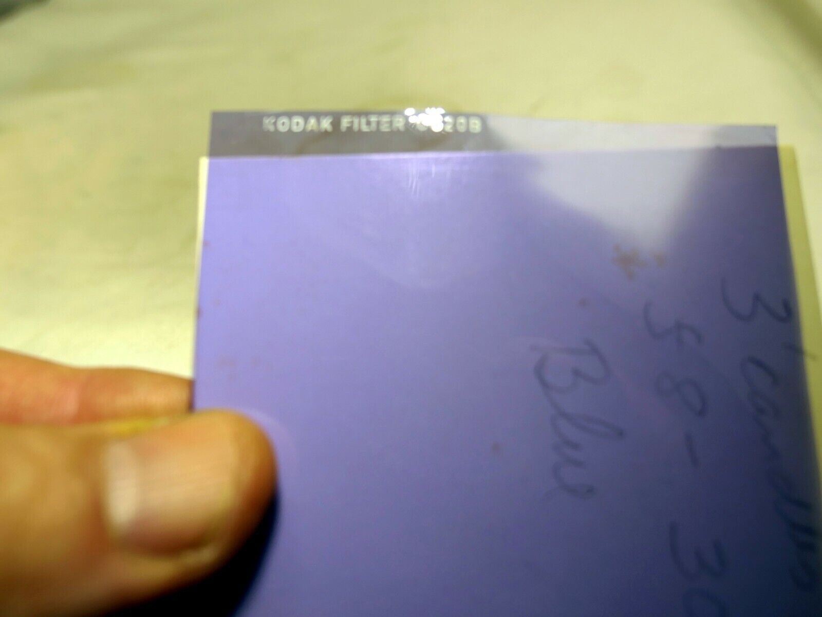 KODAK Wratten Gelatin Lens Filter 3X3" square CC20B light blue