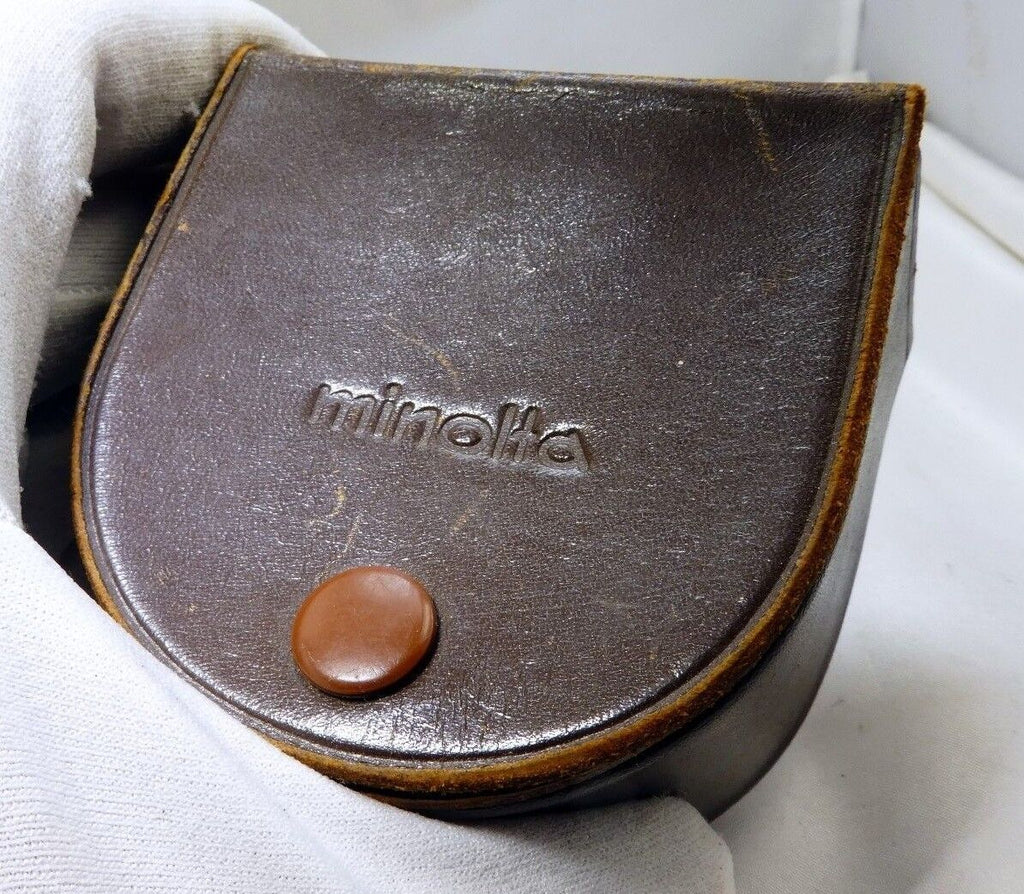 Case for Lens Hood Shade Minolta Rangefinder Leather With Strap Rokkor 2X3X3" 