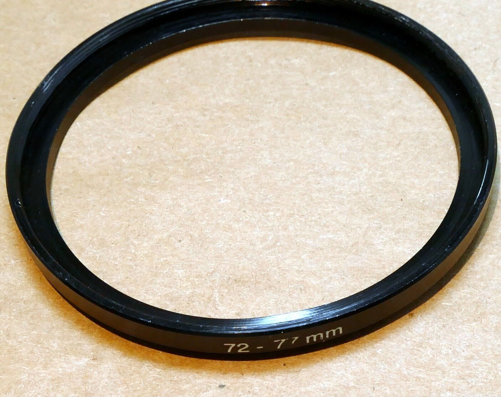 Step-Up Adapter Ring 72mm lens to 77mm filter threads