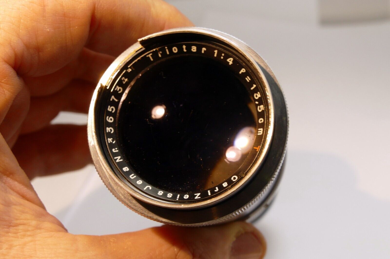 Carl Zeiss Jenna Triotar 13.5cm  f4 T  Lens Exakta mount - AS IS Parts or Repair