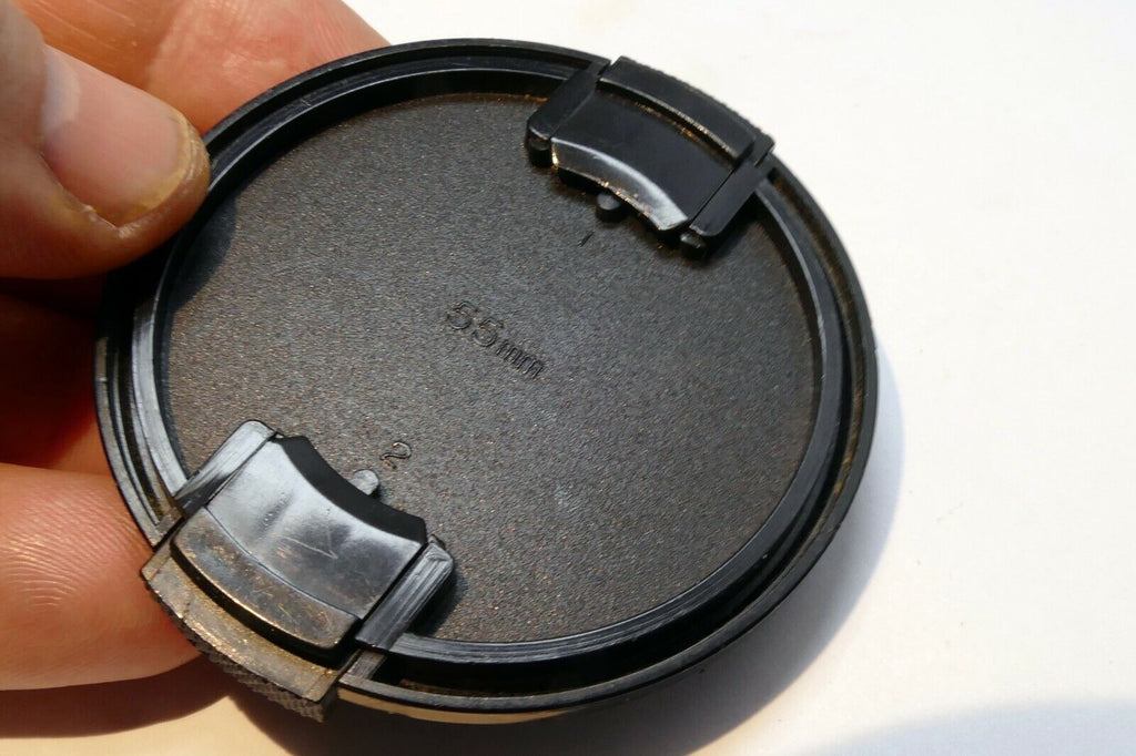 Kalimar 55mm Front Cap lens  plastic black with white logo