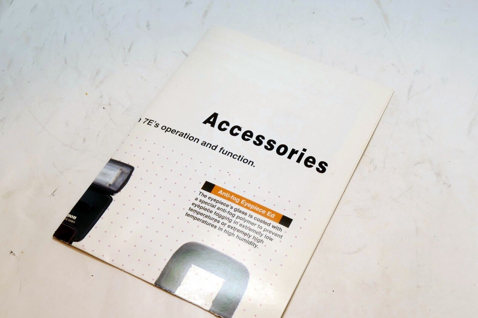 Canon EOS 30 Elan 7E Camera Brochure Accessory list