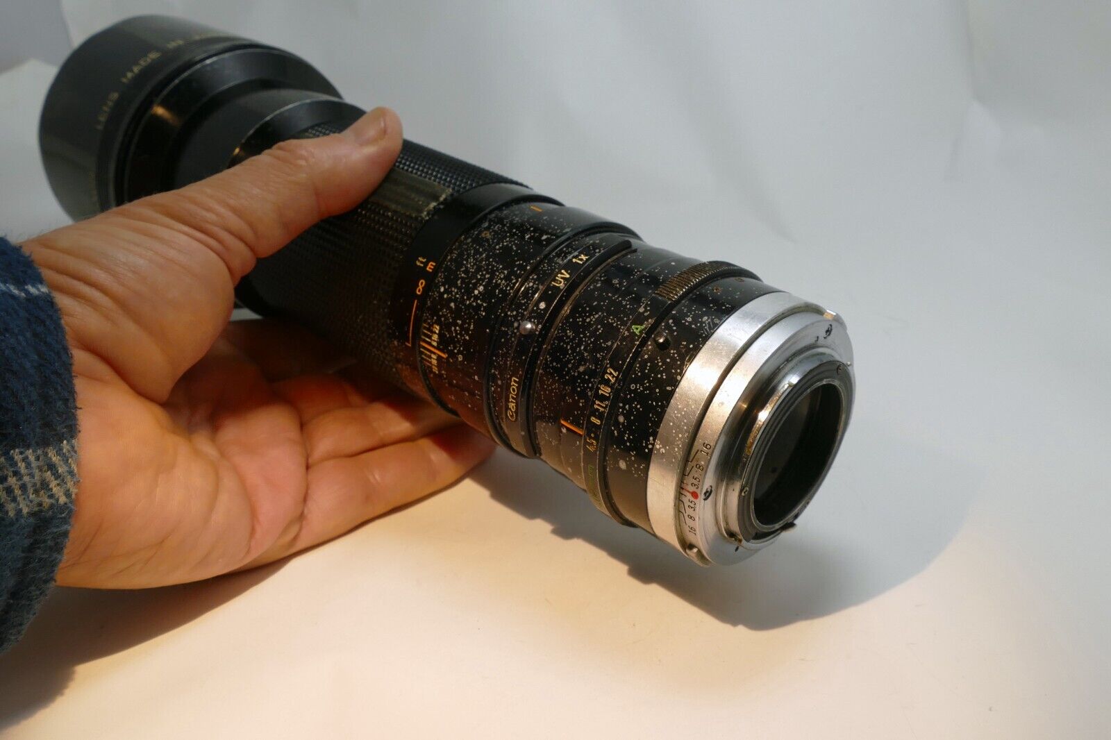 Canon FD 400mm f4.5 SSC Lens converted to Olympus OM mount OM-1n 2N 4ti