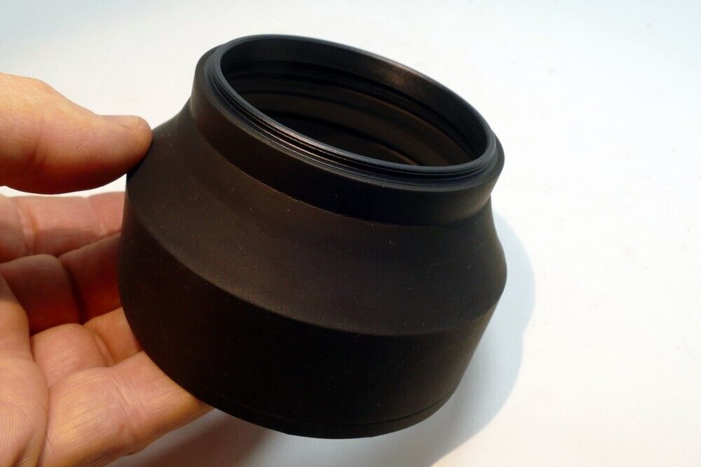67mm Rubber Collapsible Lens Hood Shade threaded screw in 3- way telephoto wide