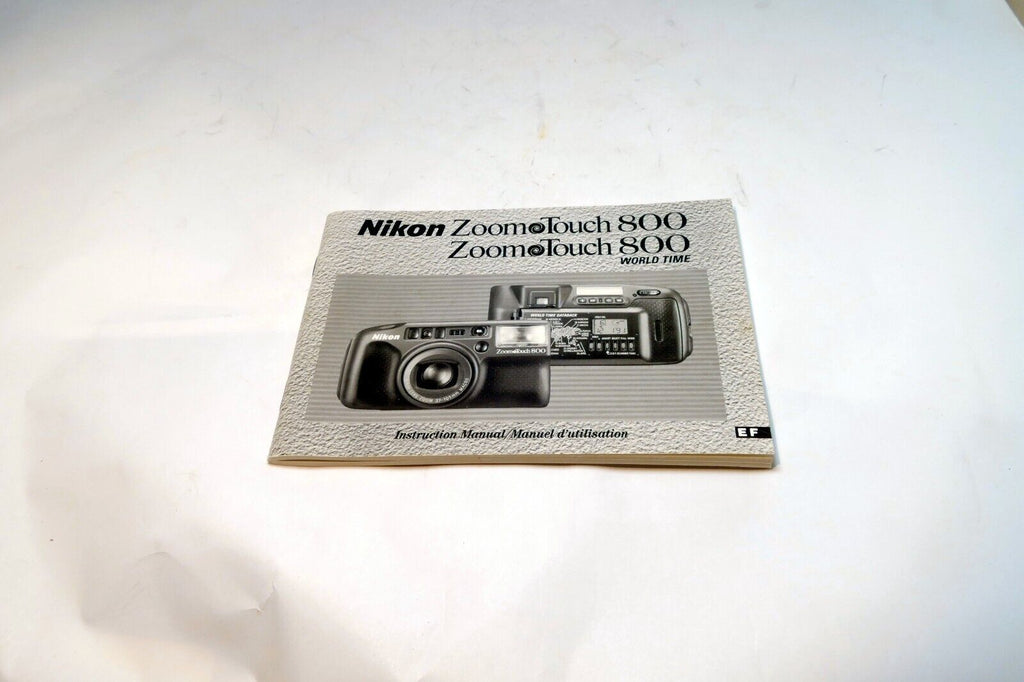 Nikon Zoom Touch 800 Film camera manual  Instruction Guide E English French Fr
