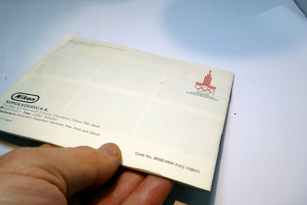 Nikon way to Photography Handbook camera Brochure Moscow Olympics 1979