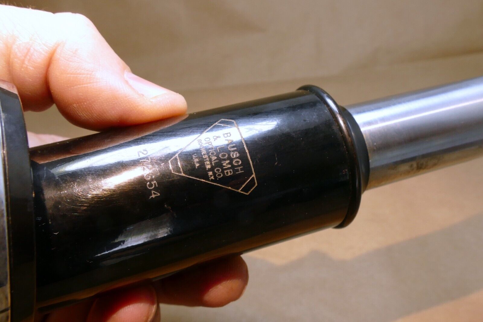 Tube and Turret for BAUSCH & LOMB Optical BRASS MICROSCOPE 1938 272654
