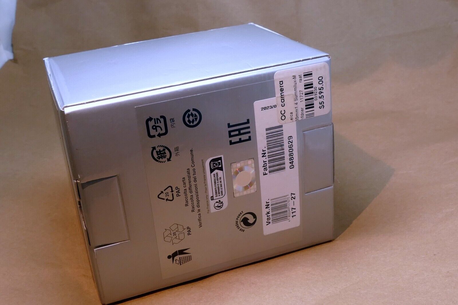 Empty Box for LEICA Summilux-M 35mm f1.4 Asph.  11727 Black France only
