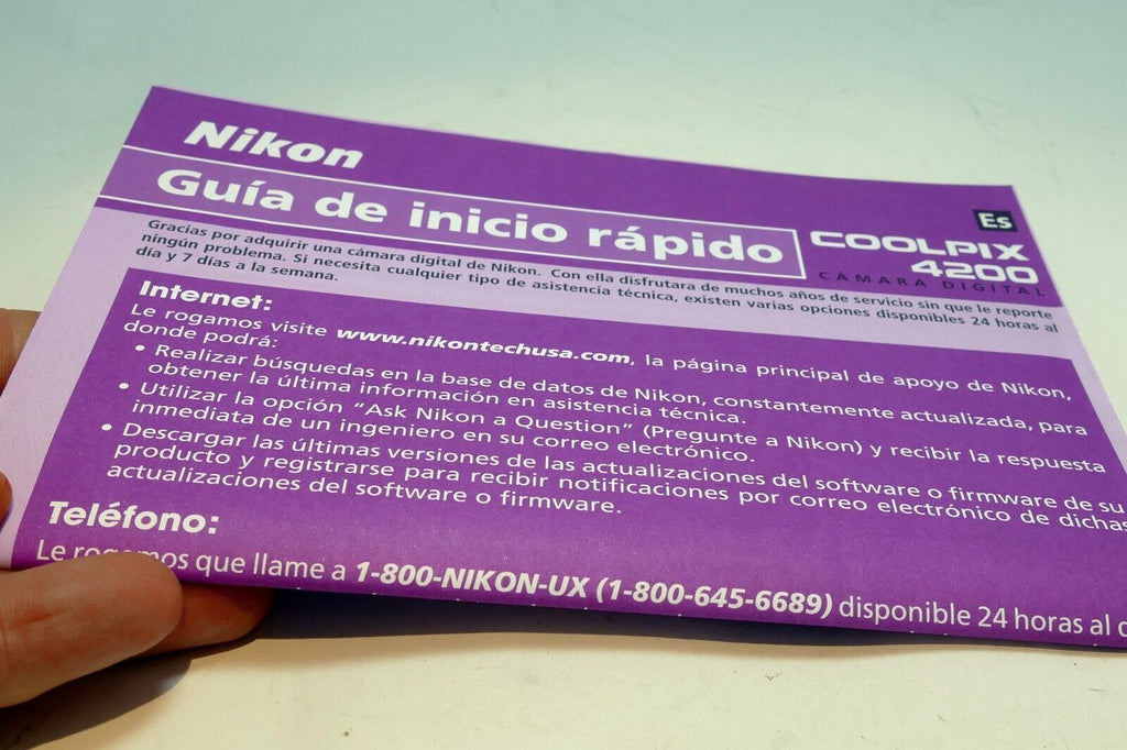 Nikon Coolpix 4200 Camera Espanol ES Spanish Guia de inicio rapido