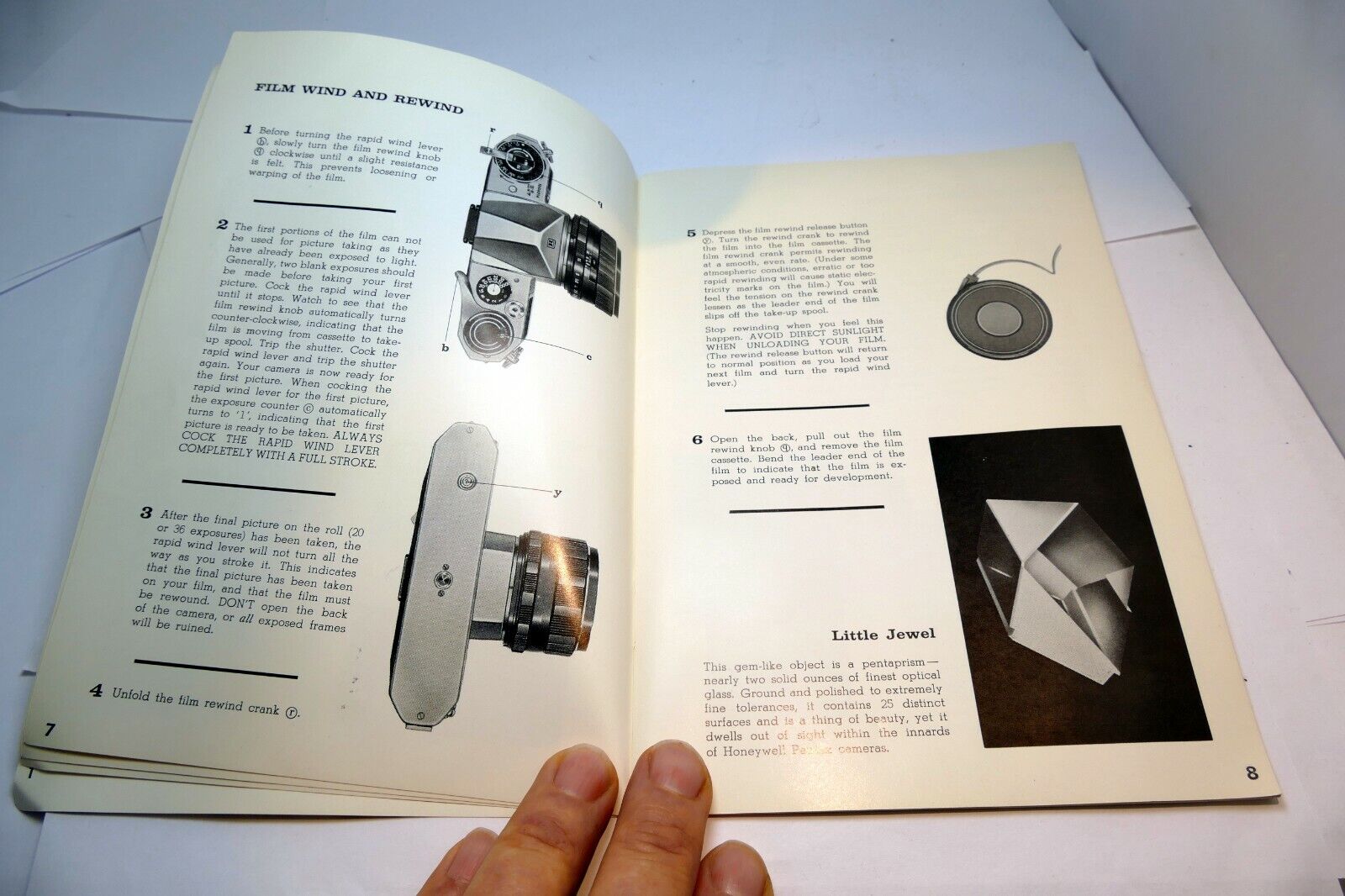 Honeywell Pentax  H3V H1A Operating Manual Guide cameras 1969 English EN