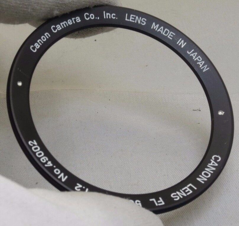 Canon Lens FL 58mm f1.2 Lens Logo Decal ring only (lens part)