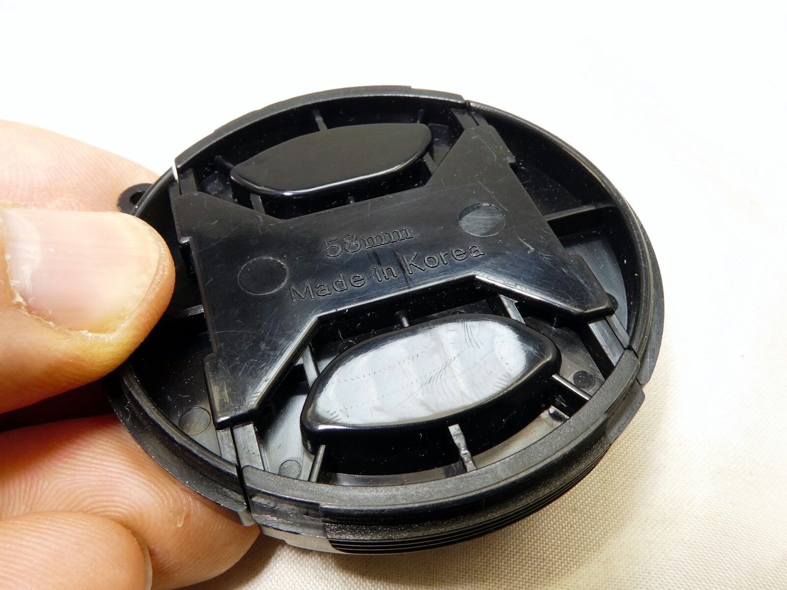 58mm Lens Front Cap Black Plastic 18-55mm IS