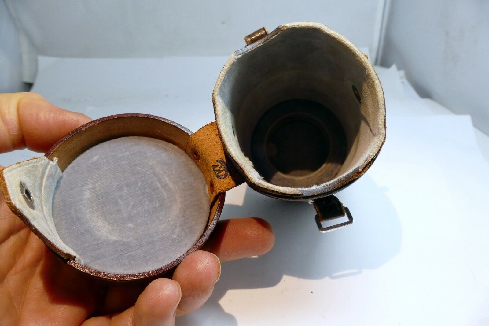 Hard Case Canon for 85mm f1.9 L39  Lens rangefinder Leather vintage Serenar