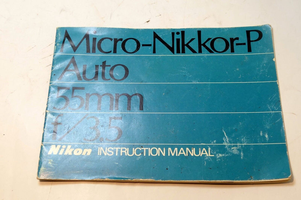 Nikon Micro-Nikkor-P 55mm f3.5 FLENS Instruction Guide Manual 1971