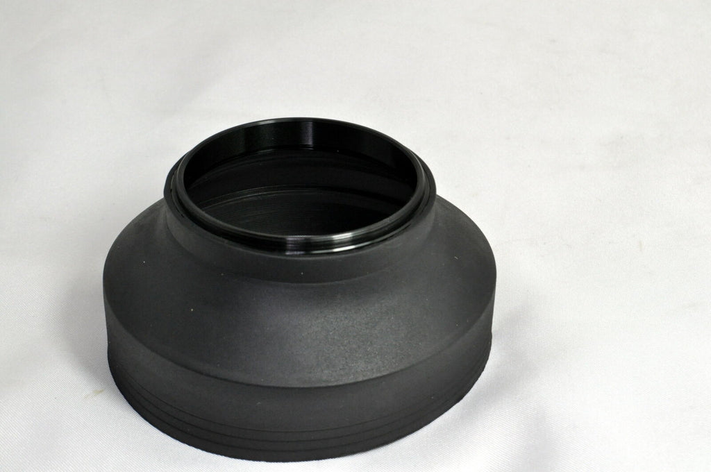 58mm Extendable/Collapsible Rubber lens Hood Shade Telephoto Screw on Type
