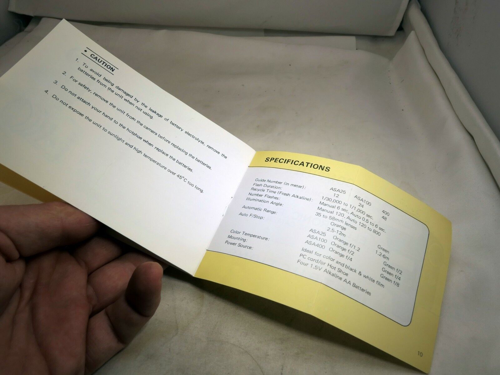 Computer Automatic Eletronic Flash Guide Owners Manual Instructions  English E