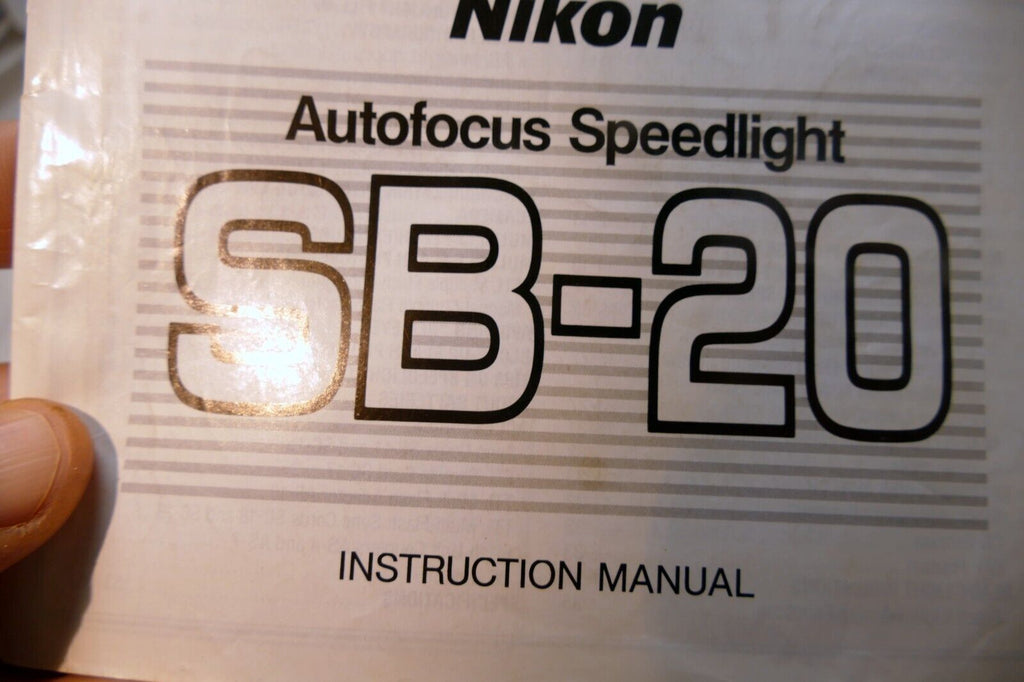 Nikon SB-20 Speelight Flash  Instructions manual guide English EN - vintage