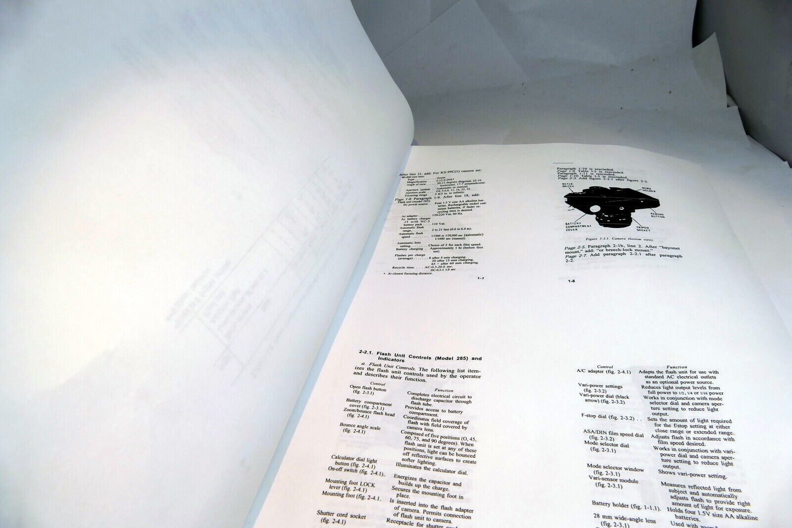 KS-99C F1 camera Operator's Technical Instructions manual Guide Dept. Army 1975