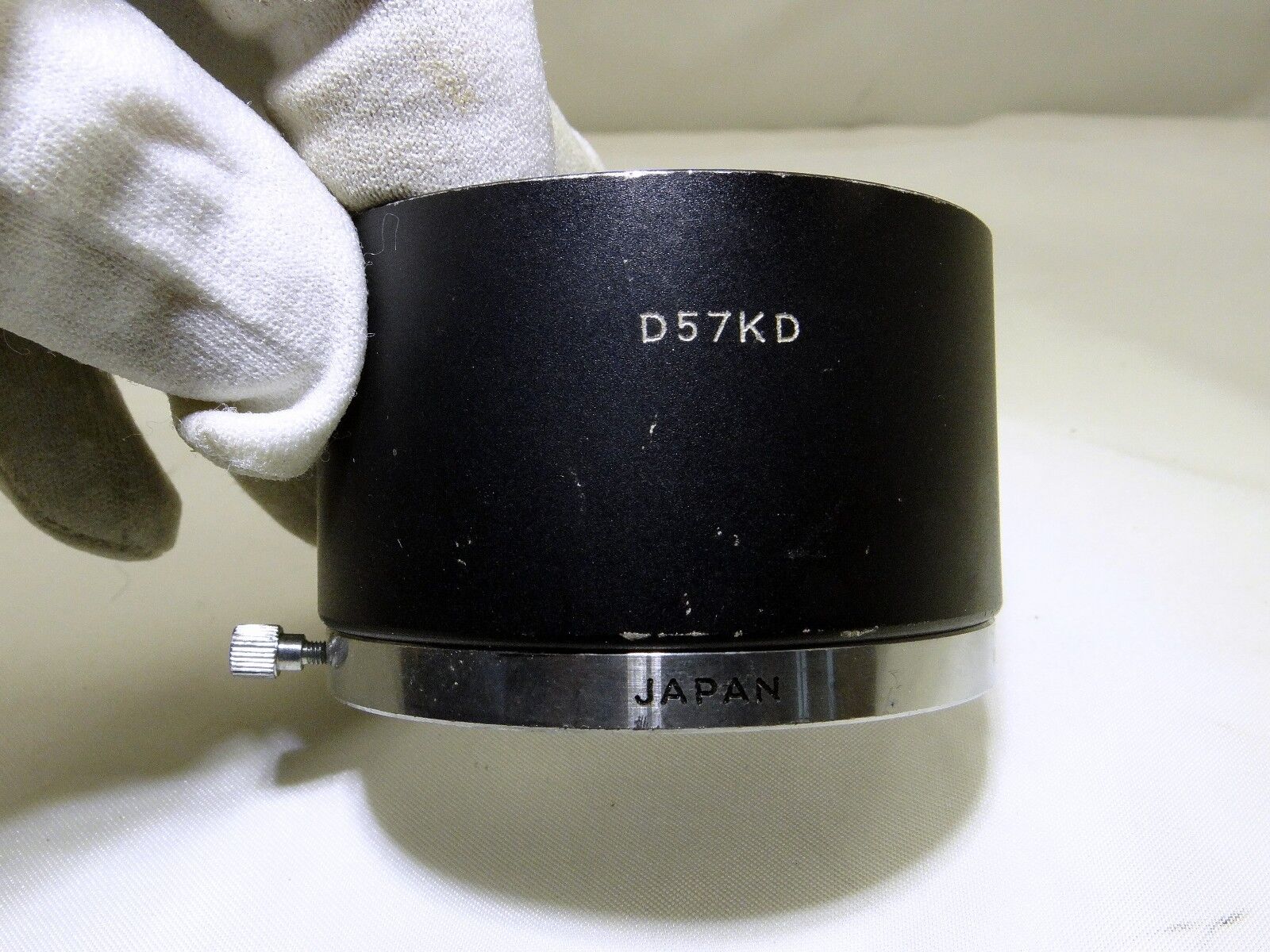 Lens hood Metal Minolta D57KD for 135mm f2.8 Rokkor PG 55mm slip on type