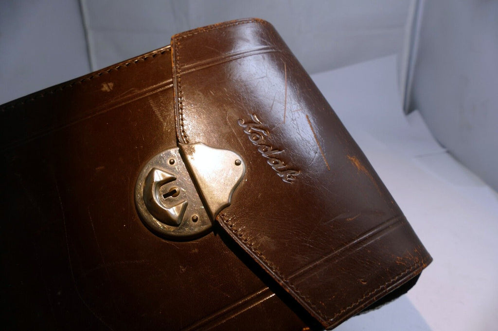 KODAK folding CAMERA MESSENGER CASE  leather genuine - vintage EOM