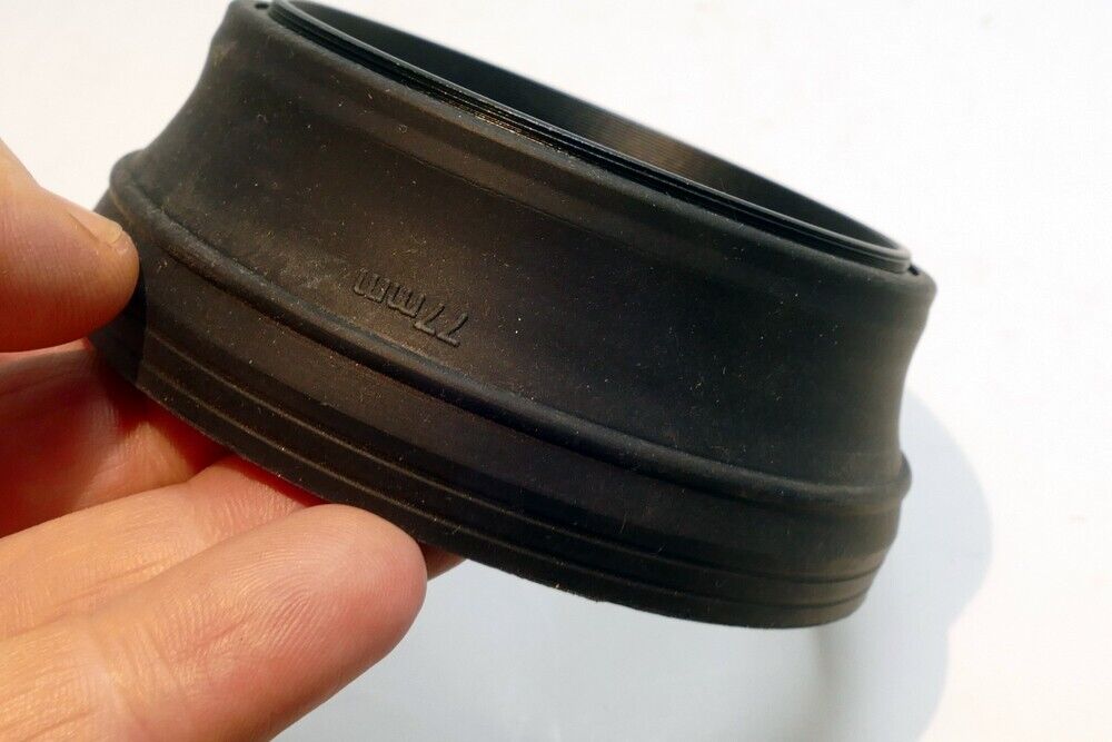 77mm Rubber Lens Hood Shade double threaded telephoto 400mm