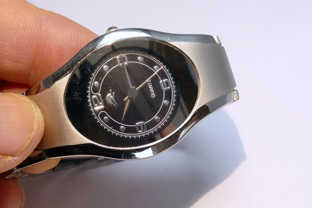 Mens Silver Tone Quartz Flex Band Arabic Numerals Watch - Needs Battery