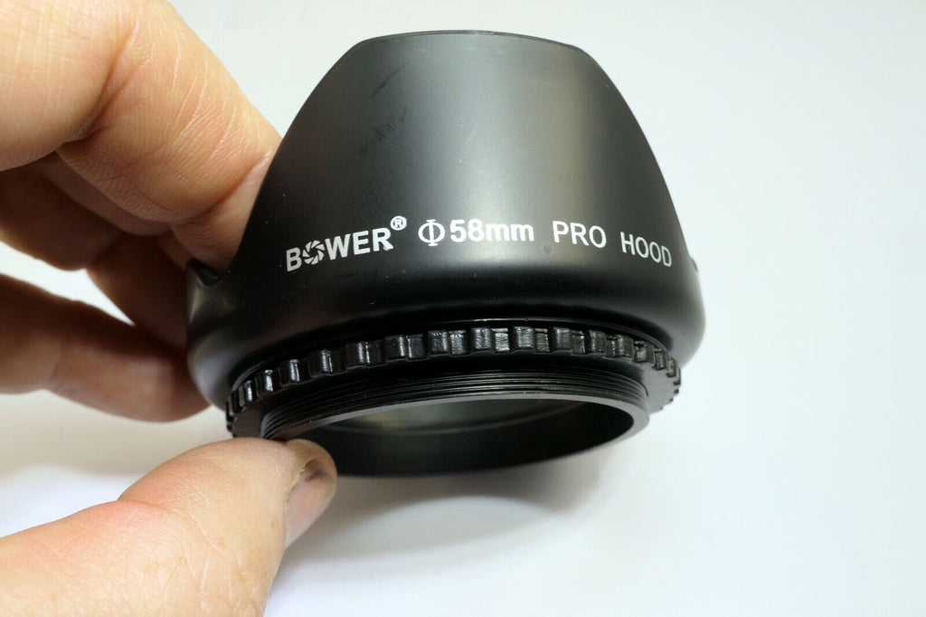 Bower Pro 58mm Petal Tulip shaped screw in Lens Hood Shade for 18-55mm IS EF-s