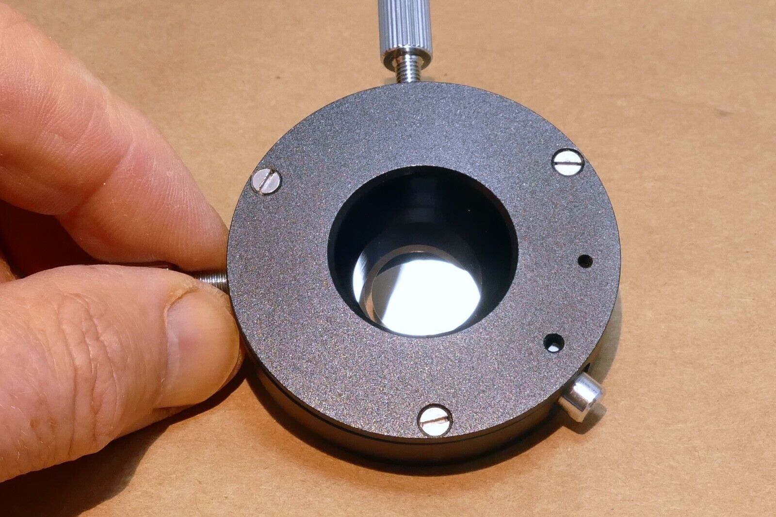 100X phase contrast ring Darkfield Condenser for Compound Microscopes  AmScope