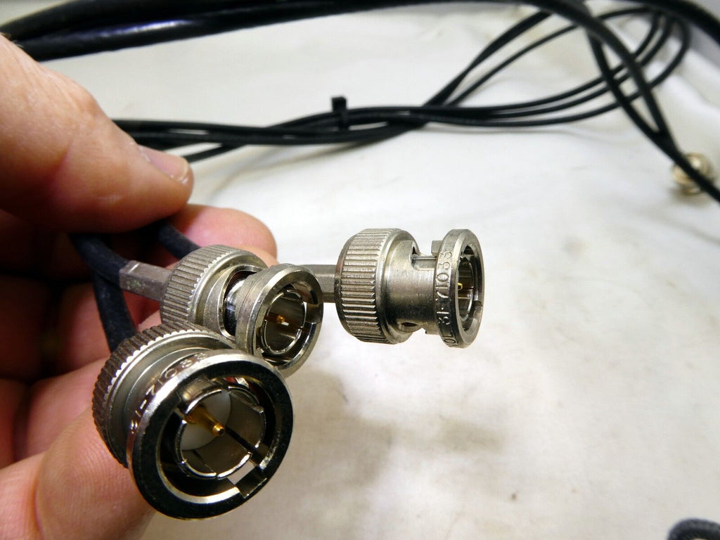 Amphenol 31-71033 BNC MALE to MALE plug jumper pigtail video cable Coaxial 3-5 '