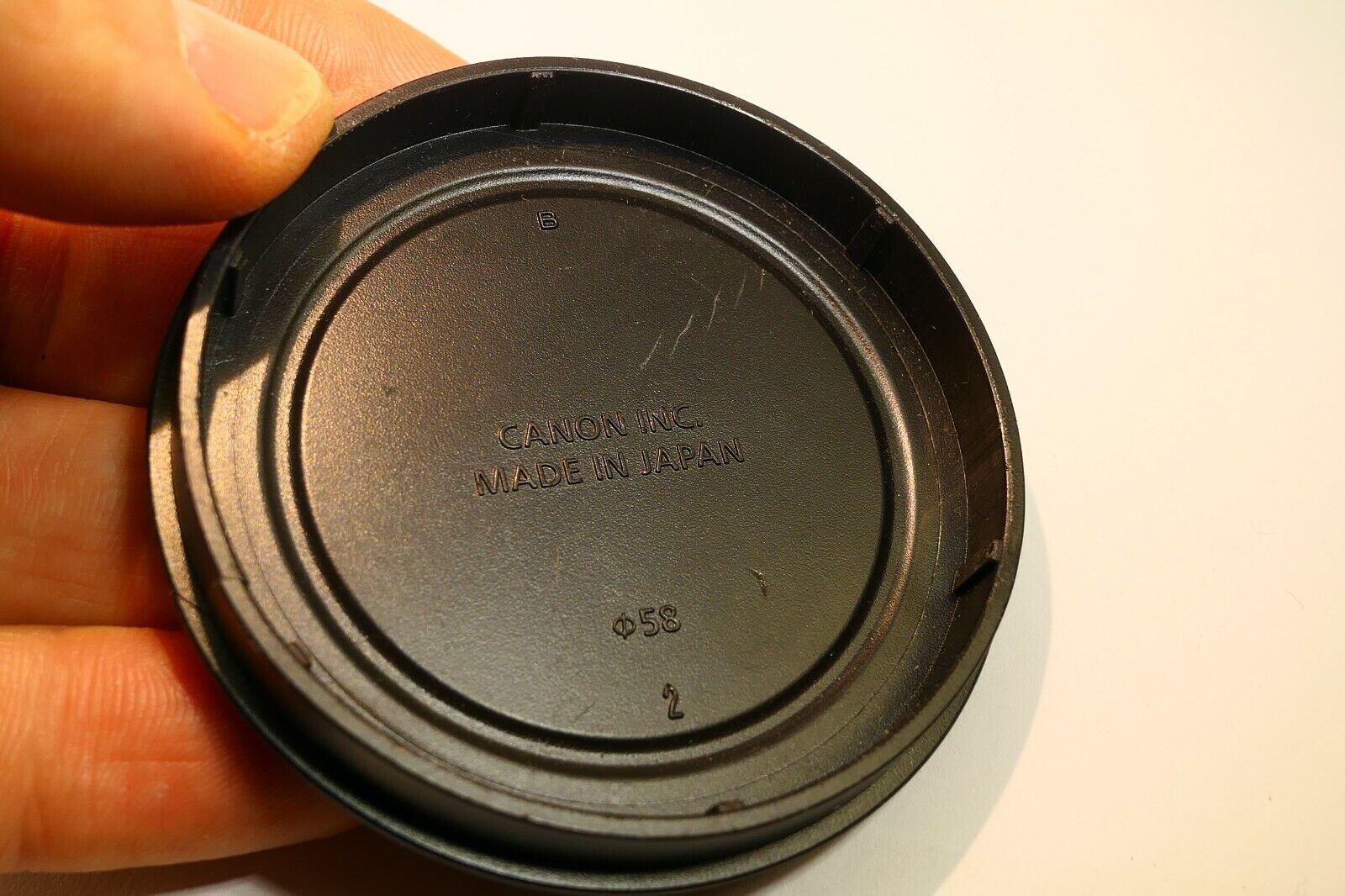 Canon 58mm  Front Lens Cap plastic slip on type  for 60mm rim