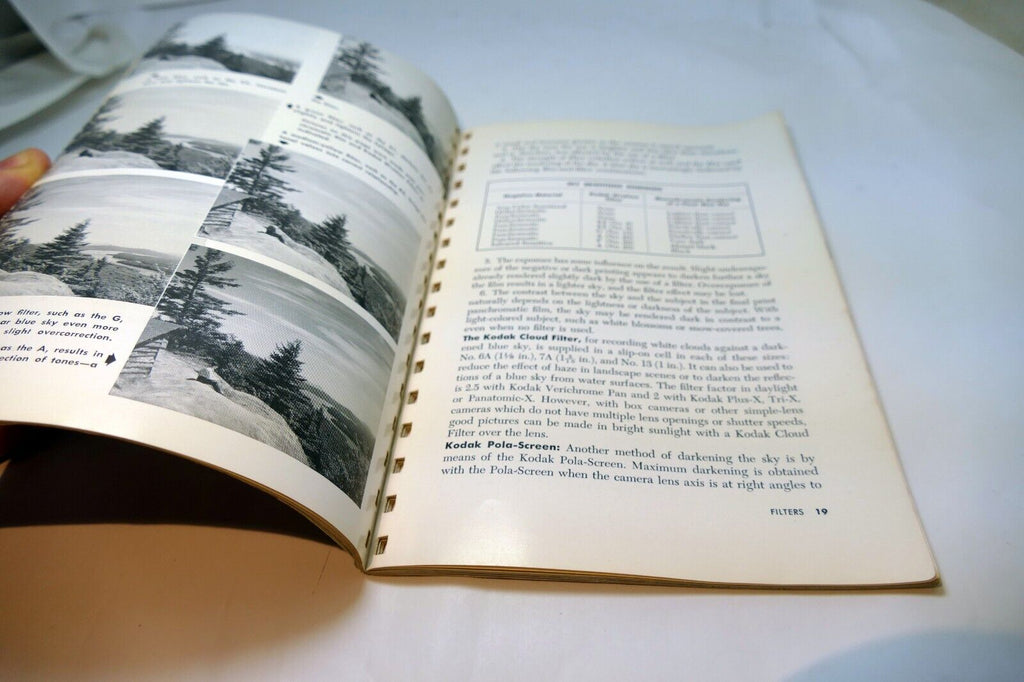 Kodak Pola Screen Filters Sales Brochure Series IV V VI VII VIII 1956 for B&W