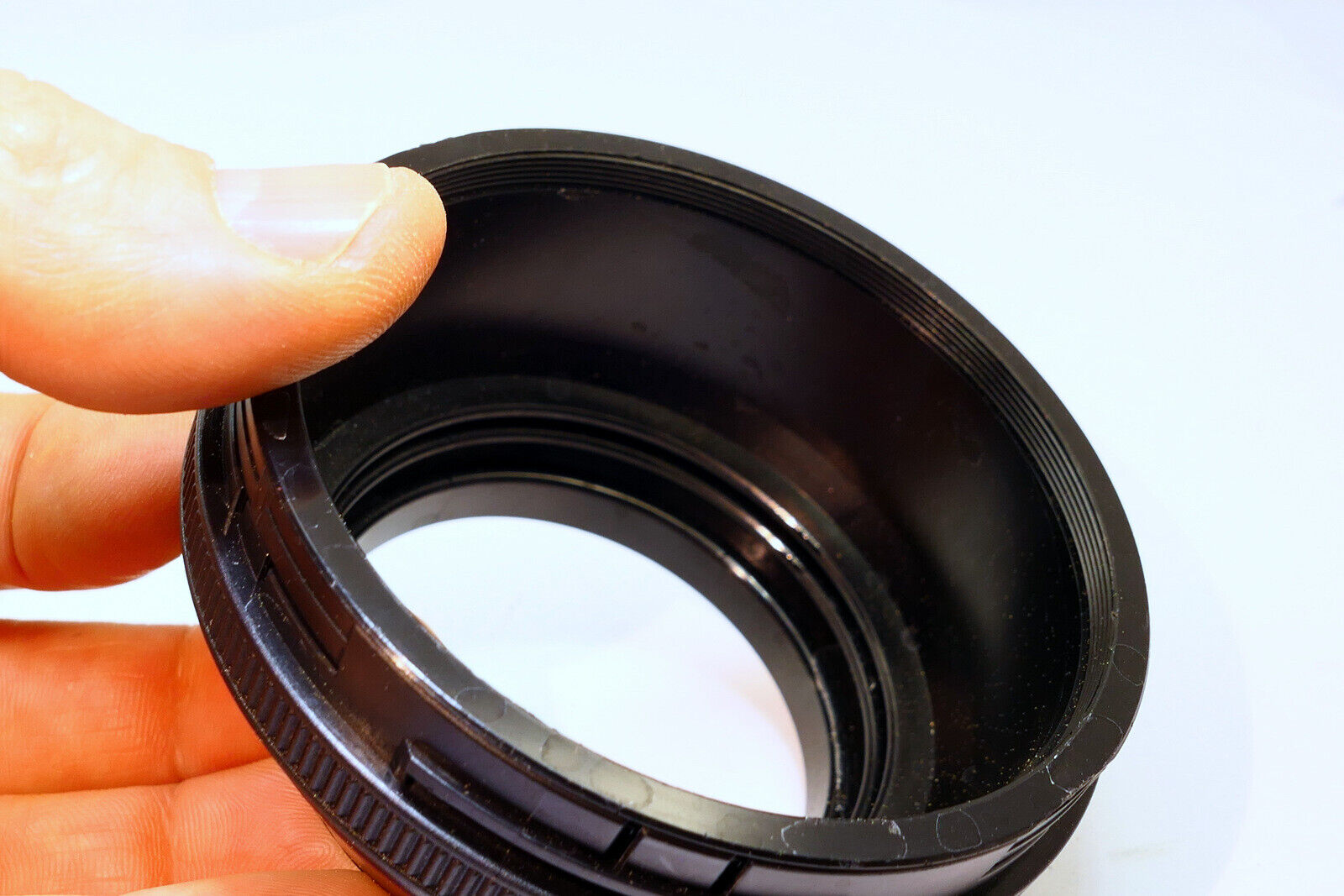 57mm Lens Hood Adapter Shade Plastic screw in type