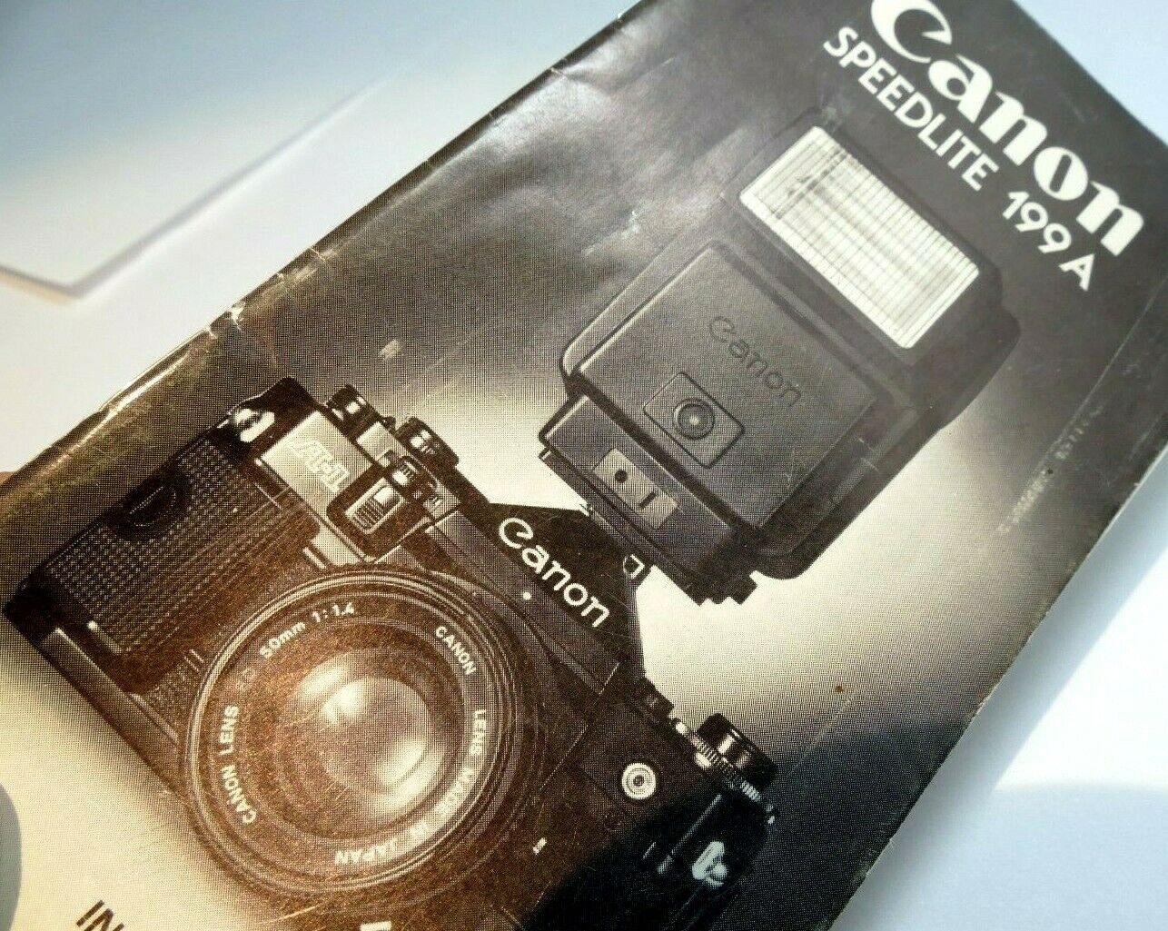 Canon Speedlite 199A  flash Instruction Guide Manual English En E