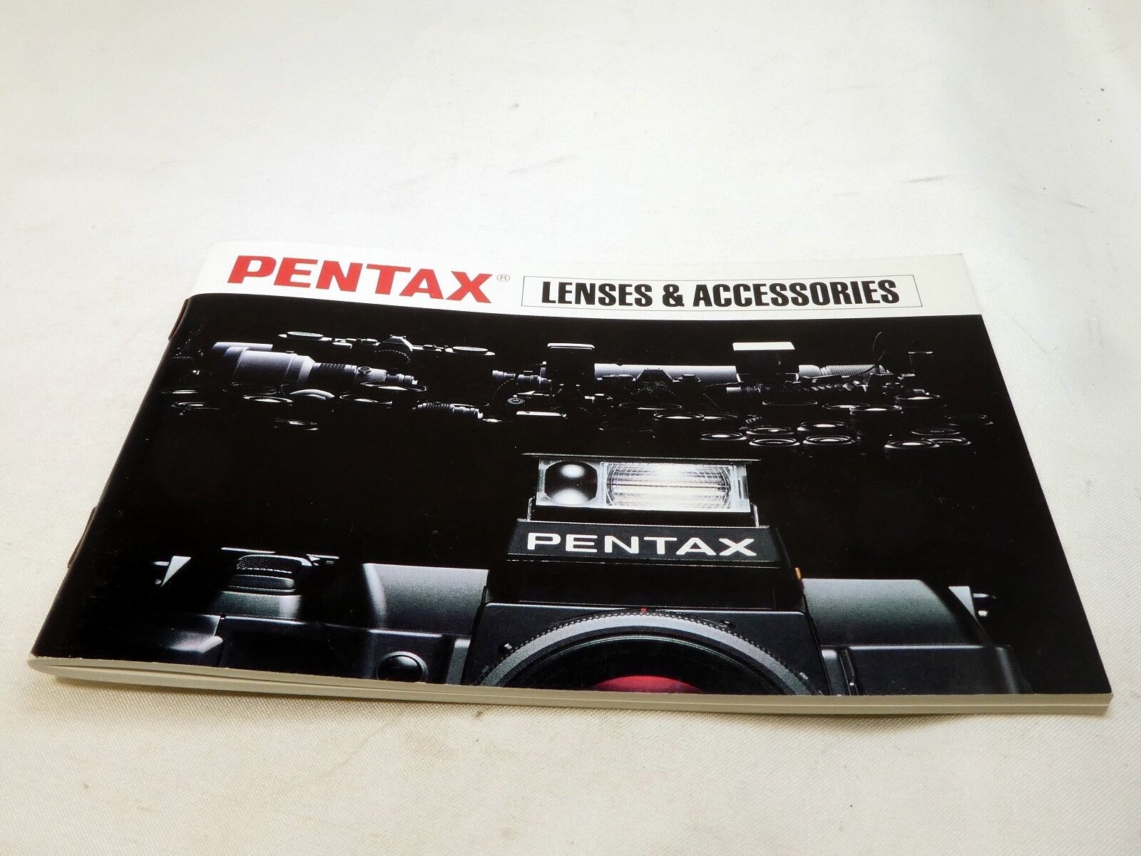 Pentax Lenses Flashes and Accessories List Brochure Guide 1987 AF cameras englis