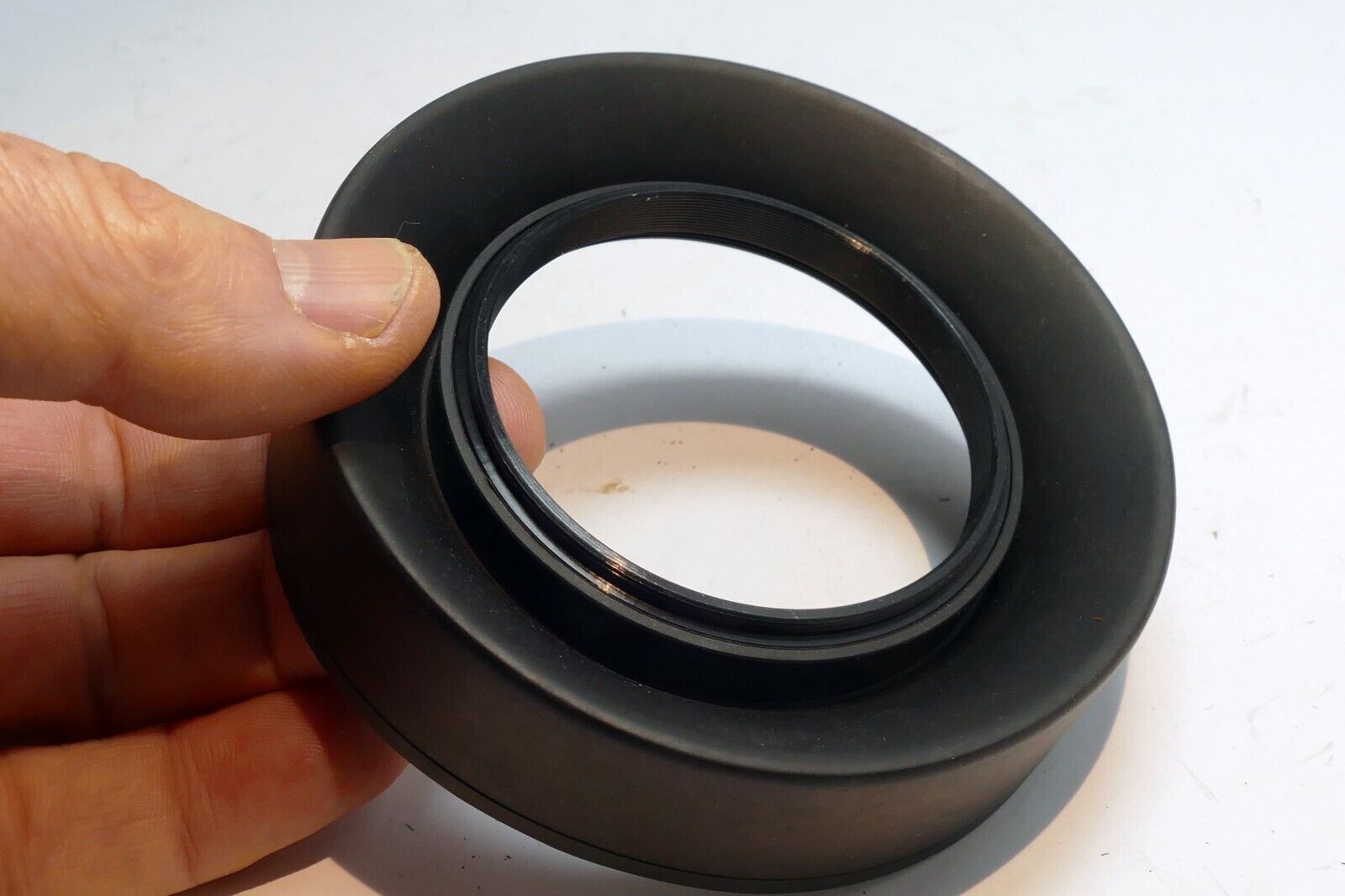 62mm Rubber collapsible Lens Hood Shade double threaded 3-way wide angle telepho