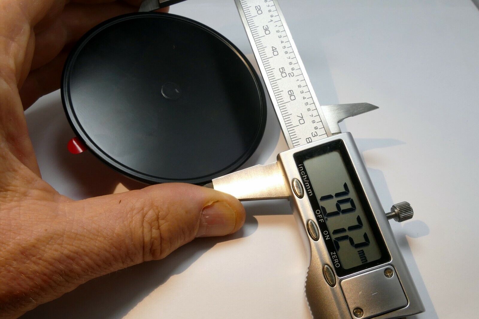 80mm stick on metal Lens Cap for camera w/ Adhesive tape