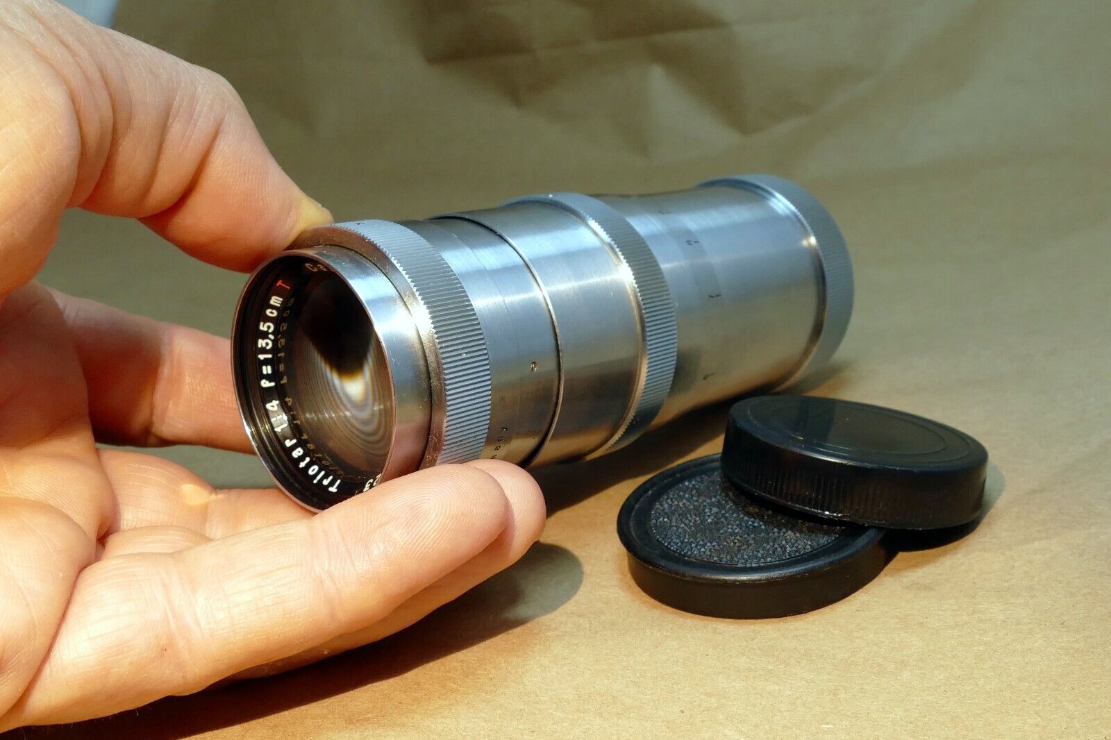 Carl Zeiss Jena Triotar 13.5cm f4.0 T M42 Lens Screw  Mount 135mm