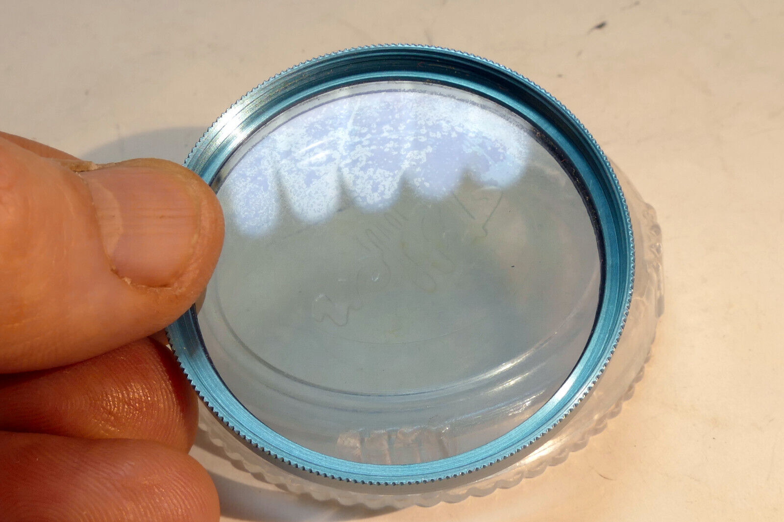 Tiffen 49mm  SF-49M 82A light blue filter threaded (with coating damage)