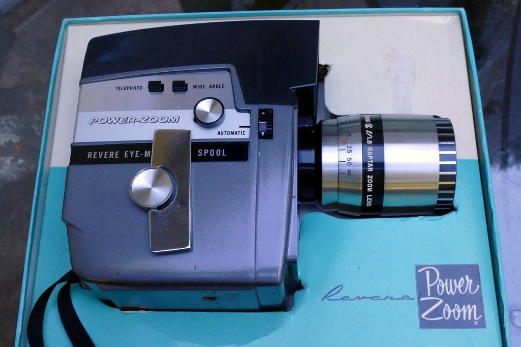 Revere 8 Eye-Matic 8mm Spool Model 143 Power Zoom w/ f1.8 Raptar Lens - AS IS