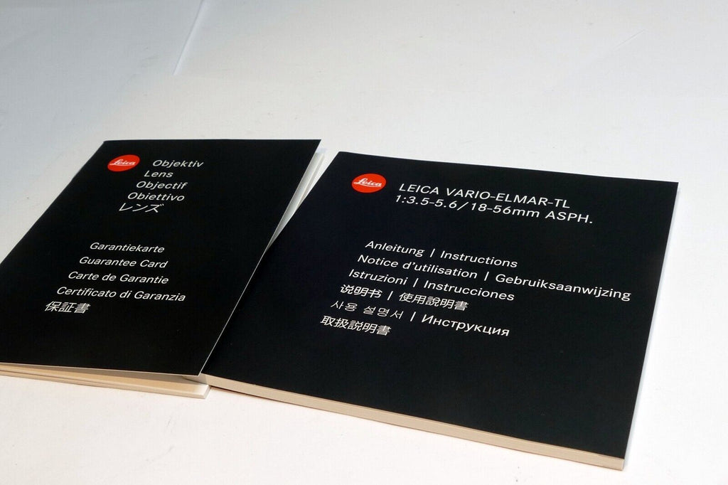 Leica Vario-Elmar-TL 18-56mm f3.5-5.6 11080 Lens Instructions manual Guide