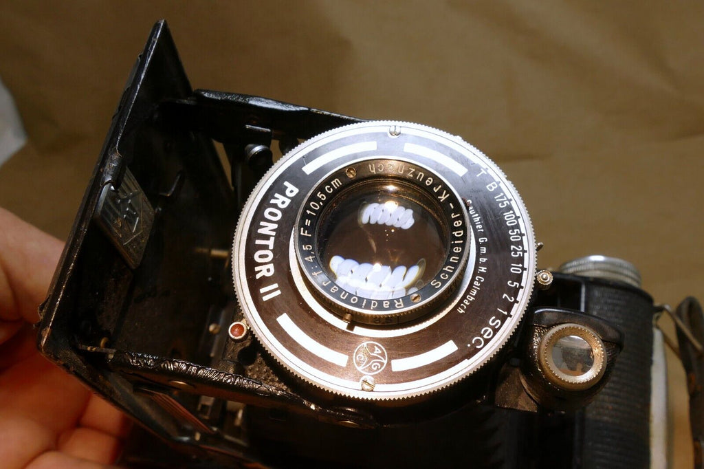 Schneider Kreuznach Radionar 10.5cm F4.5 Folding Camera 120 6X9 - tested works