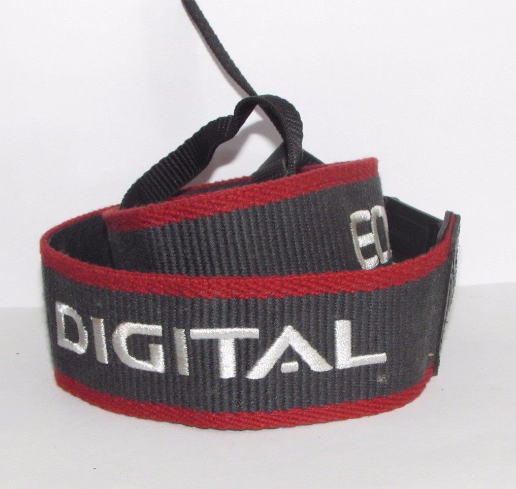 Canon EOS Digital Camera Neck Shoulder Strap Grey-Red - Genuine T7 T8i
