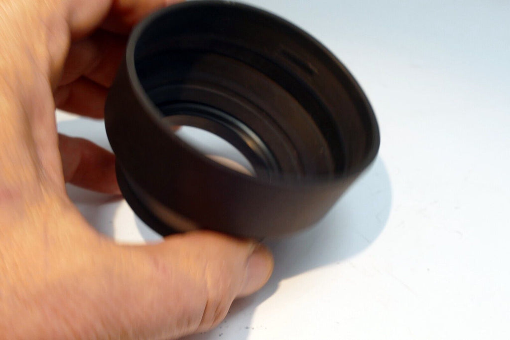 52mm Lens Hood Shade rubber threaded screw in for 50mm 135mm normal telephoto
