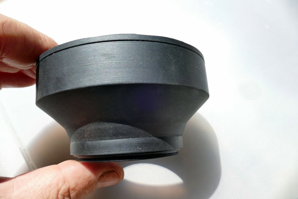 58mm Rubber Lens Hood Shade double threaded Telephoto 200mm 300mm 80-200mm
