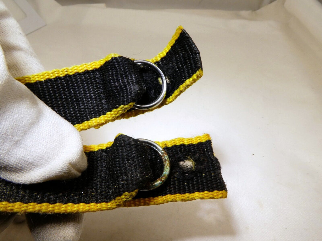Camera Strap Yellow Black Leather 1.5"  Wide FE FE2 FM2n quick release 